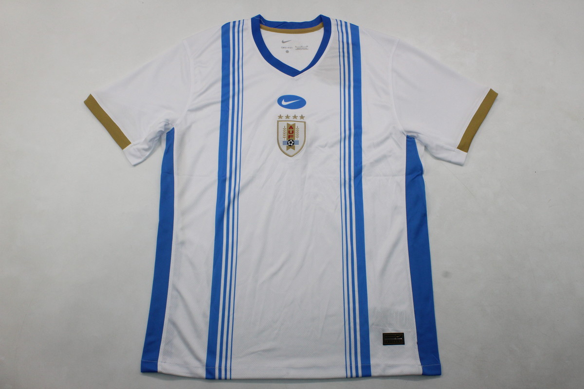AAA Quality Uruguay 24/25 White/Blue Training Jersey